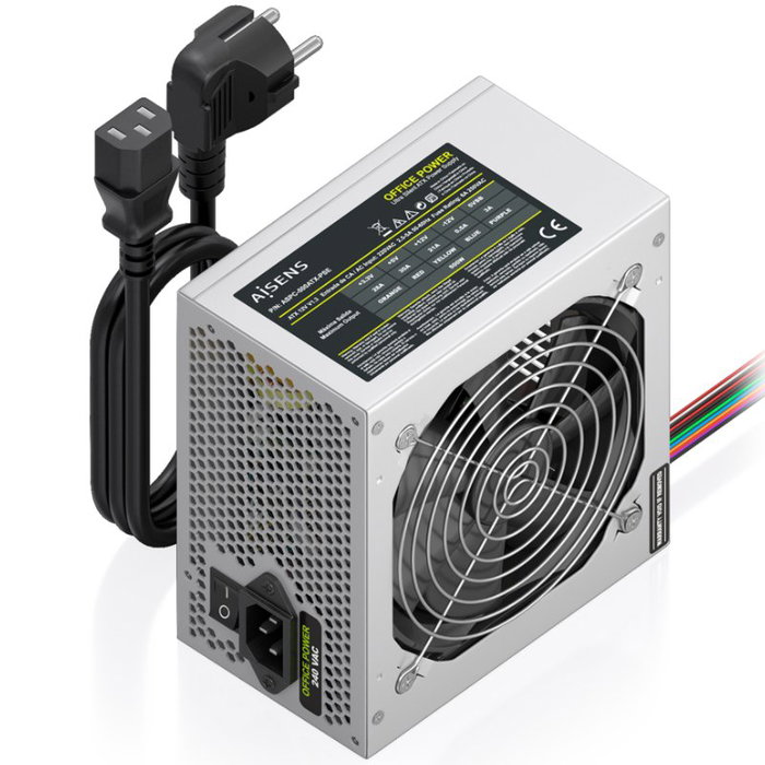 Aisens Fuente de Alimentación ATX 500W ASPC-500ATX-PSE Plata